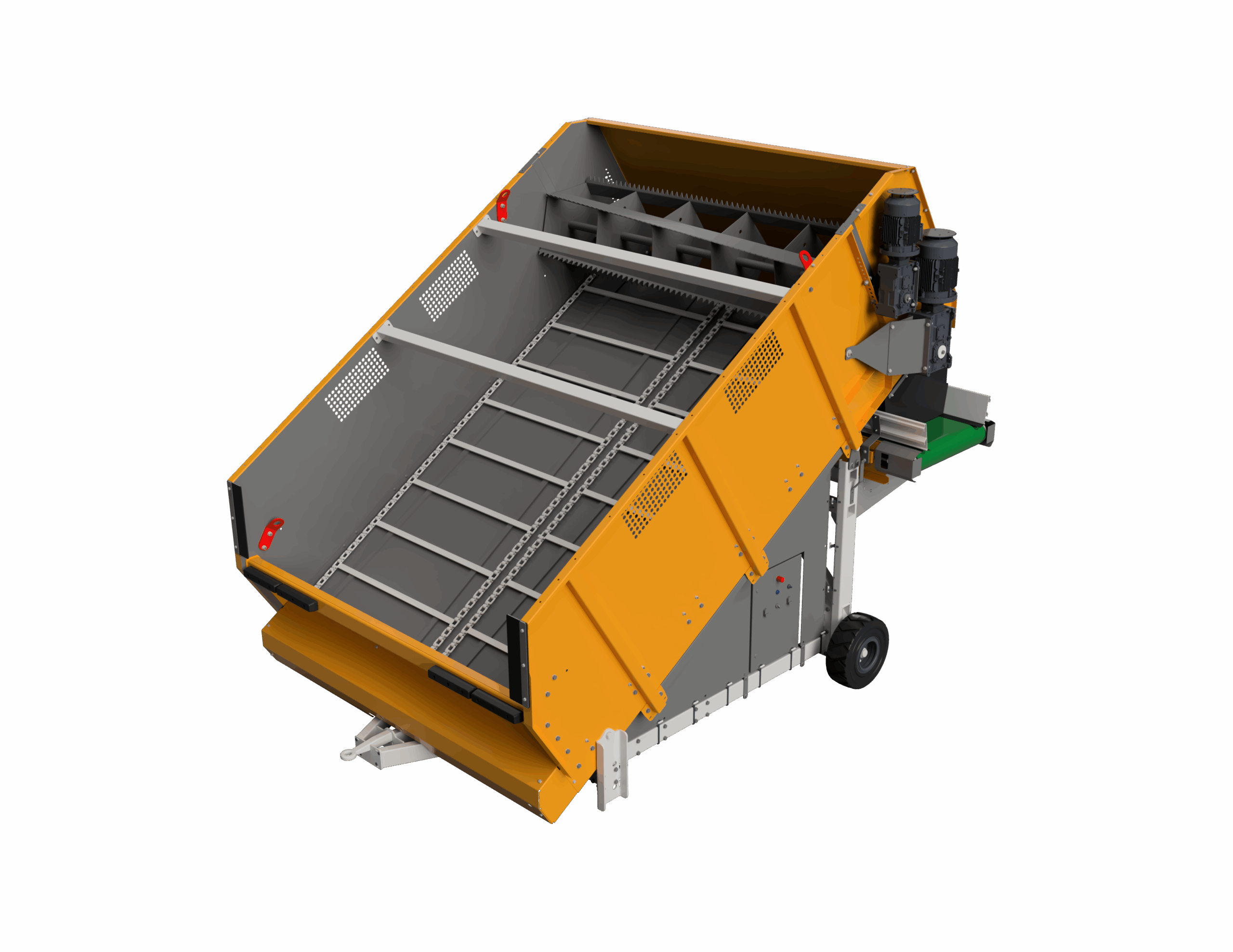 Champignon compost hopper