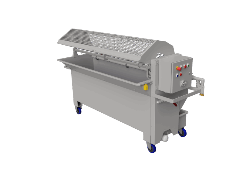 Nettenwasser voor het reinigen van vervuilde groeinetten