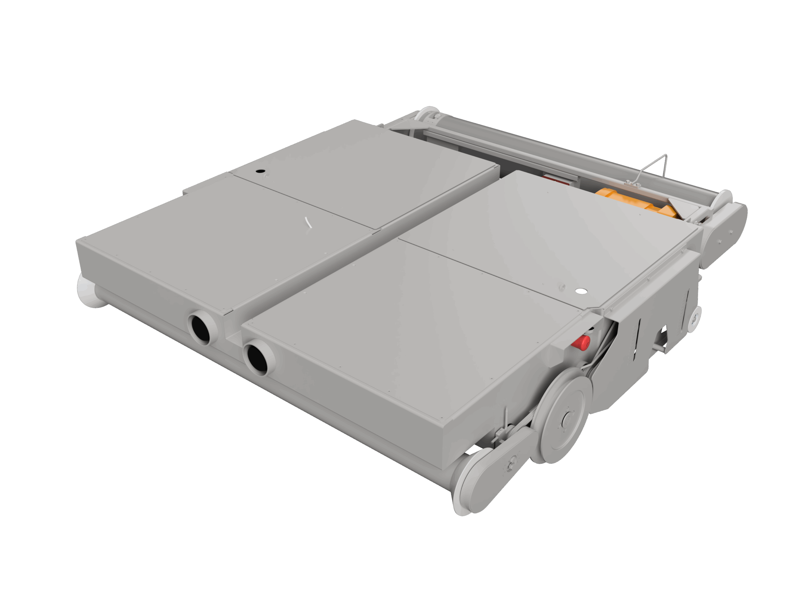 Opruwer machine voor het gelijkmatig verdelen van de dekaarde voor champignonteelt